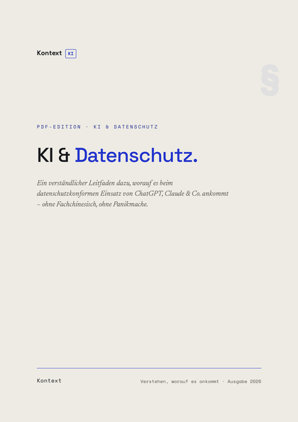 Titelseite: KI & Datenschutz
